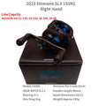 Shimano SLX A 2023 - 150 151 150HG 151HG 150XG 151XG, reel baitcast de perfil bajo para agua salada con bobina Magnumlite