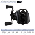 Reel rotativo baitcasting con freno electrónico DC 7.1:1, 6+1 rodamientos, sistema antienredo, arrastre de 6 kg, 168 g ultraliviano, ideal para pesca con señuelos de larga distancia