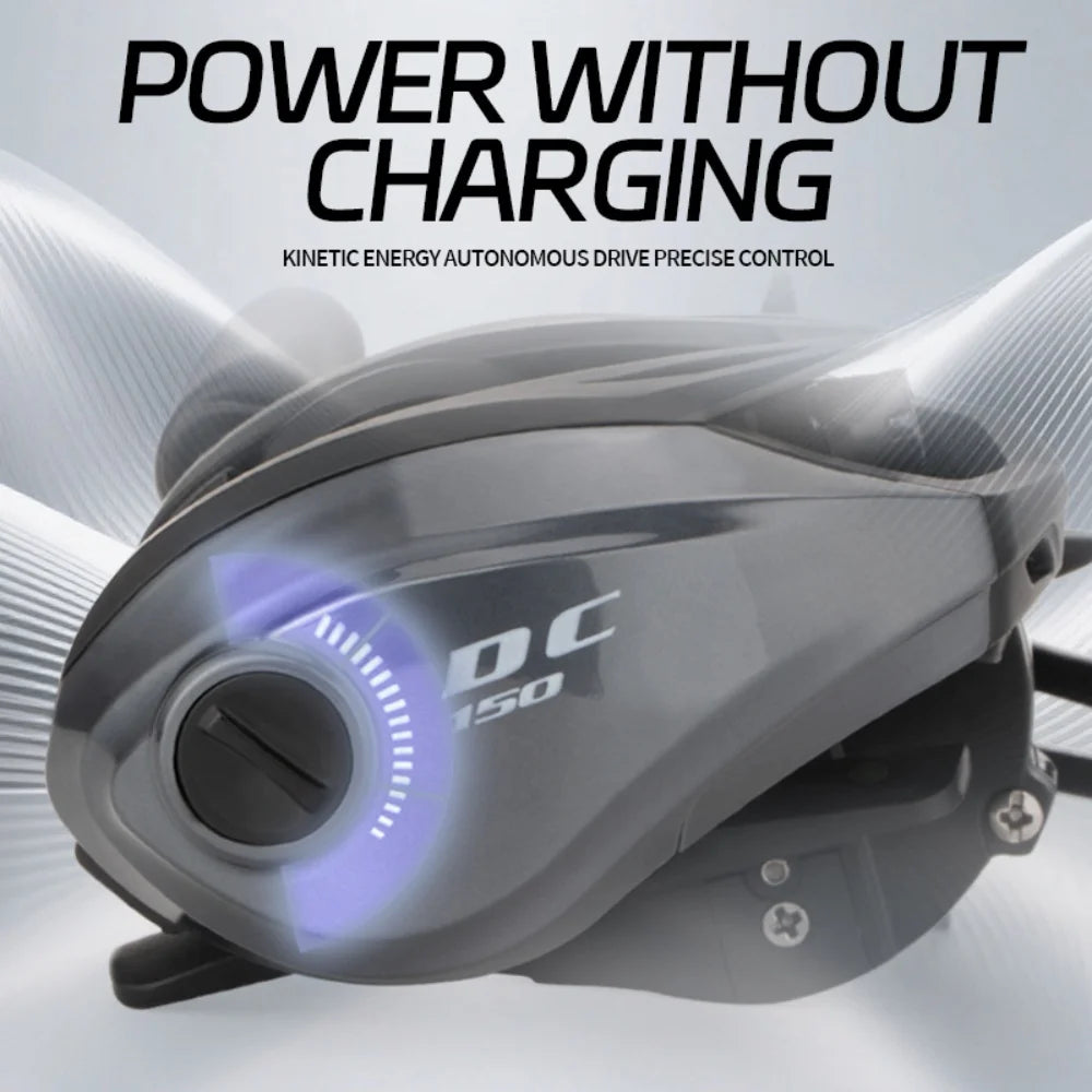 Reel rotativo baitcasting con freno electrónico DC 7.1:1, 6+1 rodamientos, sistema antienredo, arrastre de 6 kg, 168 g ultraliviano, ideal para pesca con señuelos de larga distancia