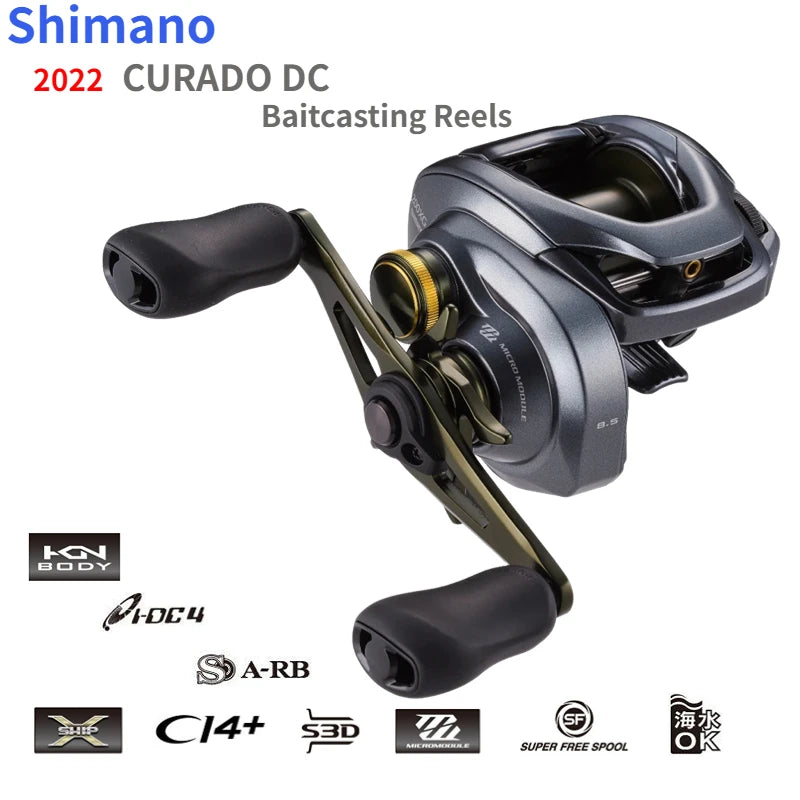 SHIMANO Curado DC 2022 200HG / 200XG / 201HG / 201XG, reel baitcast de perfil bajo para agua salada, relación 7.4:1 / 8.5:1