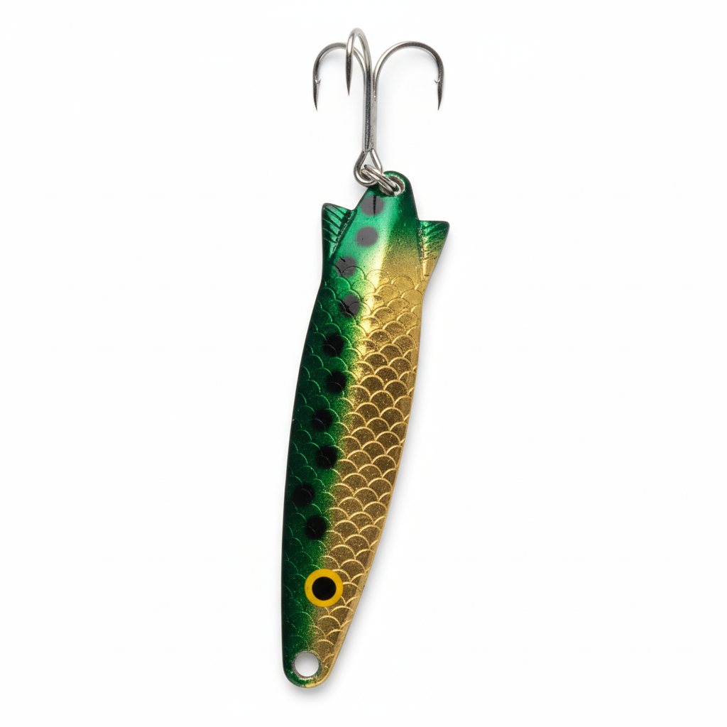 Jig HALP4K Vertical - Verde con Escamas Doradas
