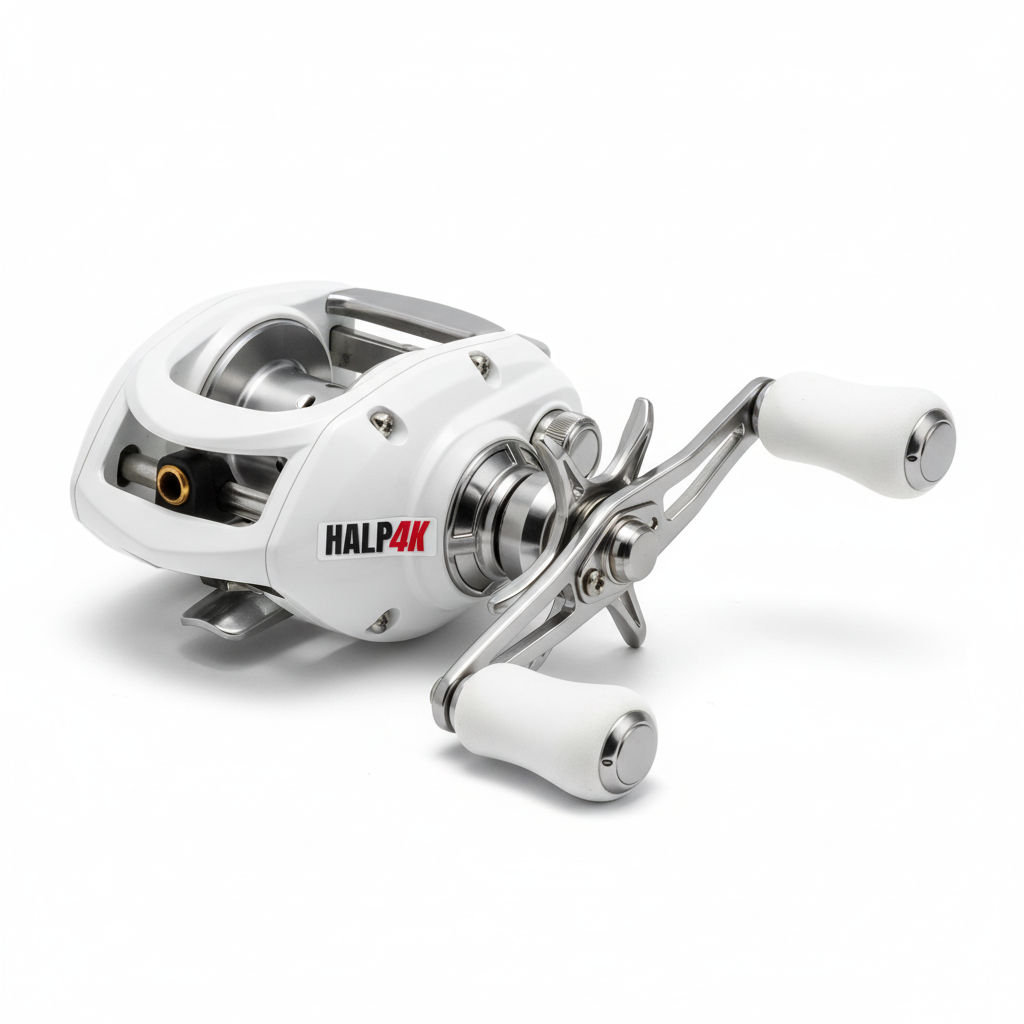 Reel HALP4K Blanco/Plateado - Manija Derecha