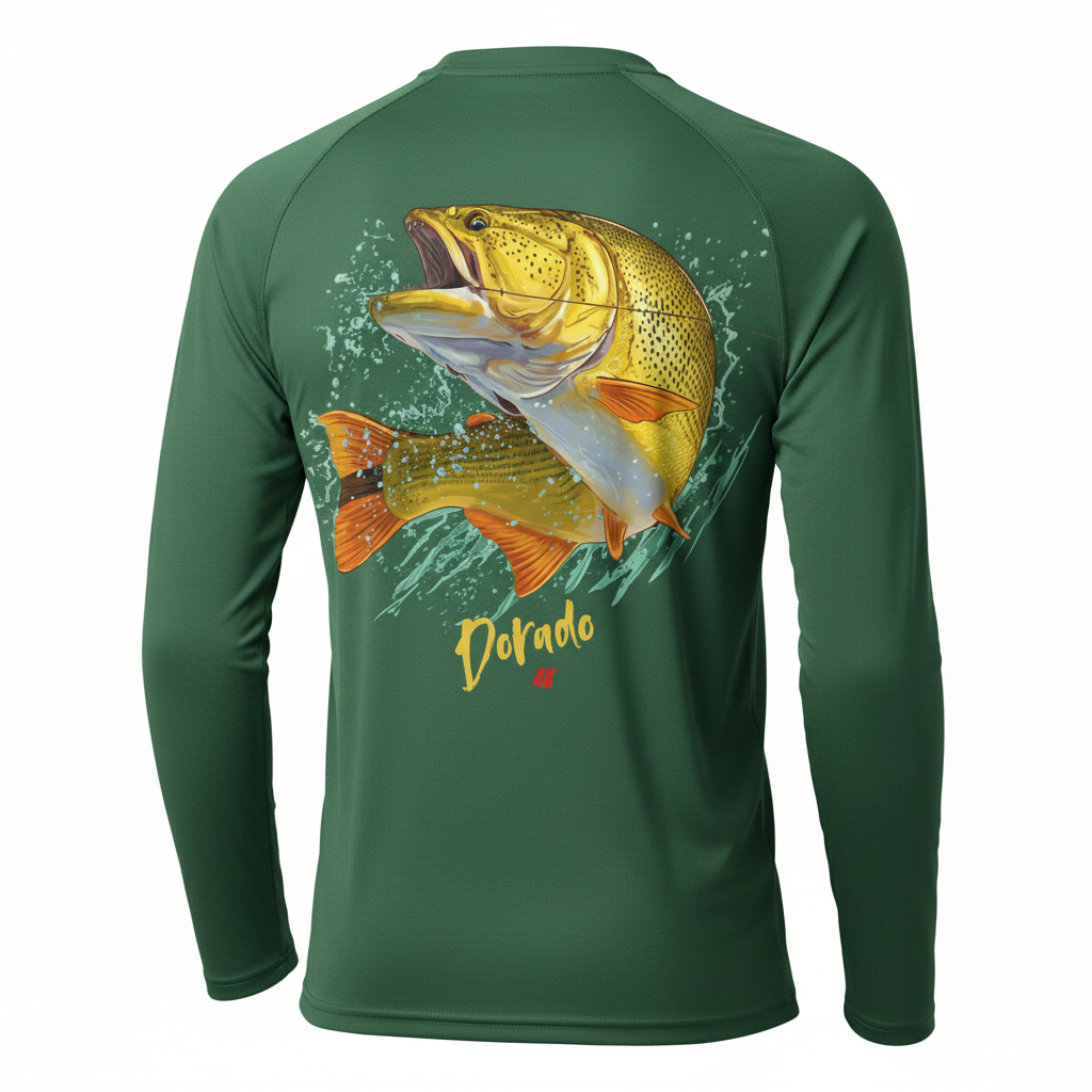 Camiseta HALP4K UV Verde - Vista Trasera Dorado