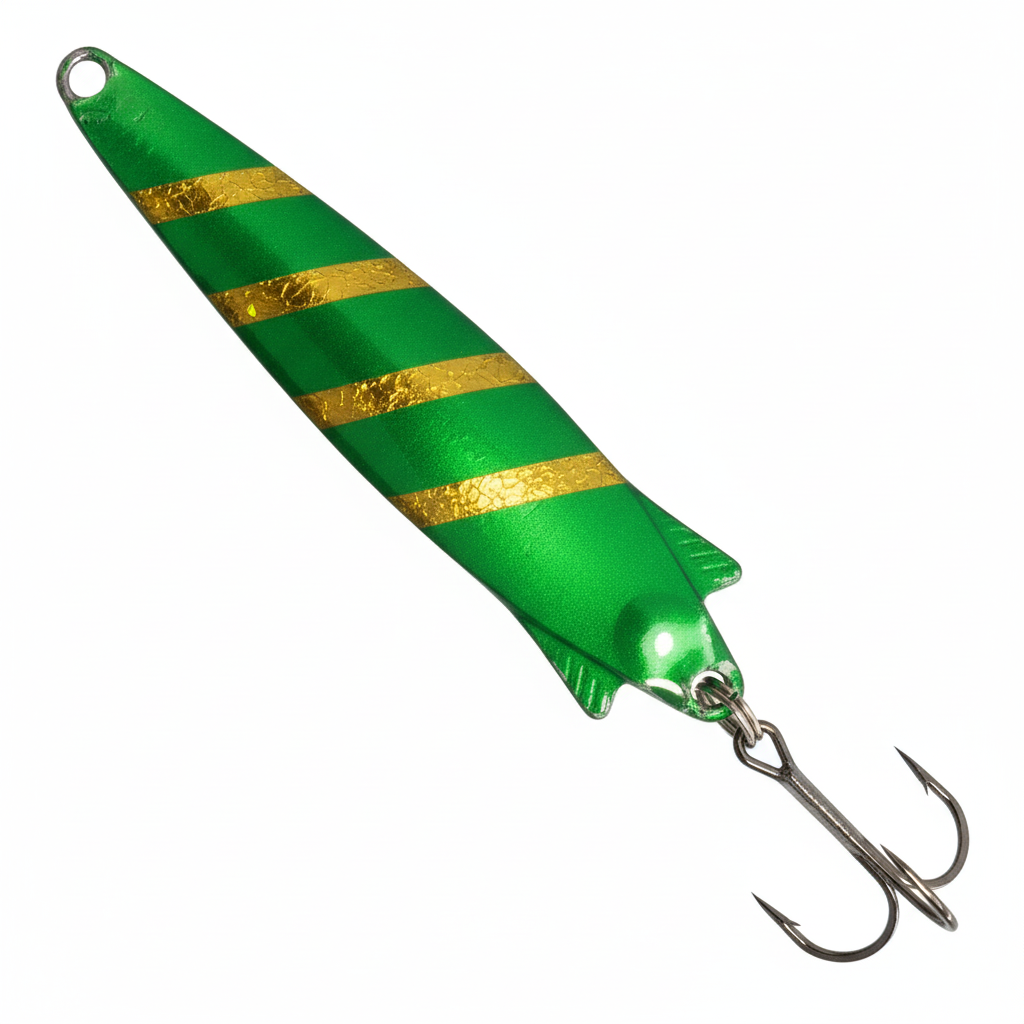 Jig HALP4K Vertical - Verde con Rayas Doradas